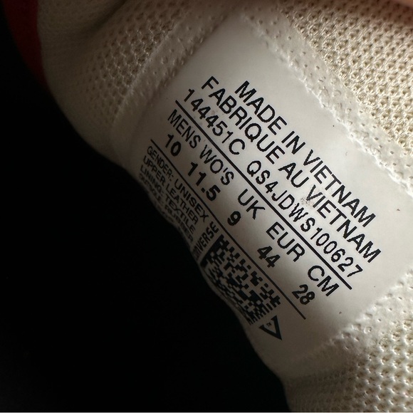 CONVERSE rare red retro lace up sneaker mens 10 - Picture 11 of 12